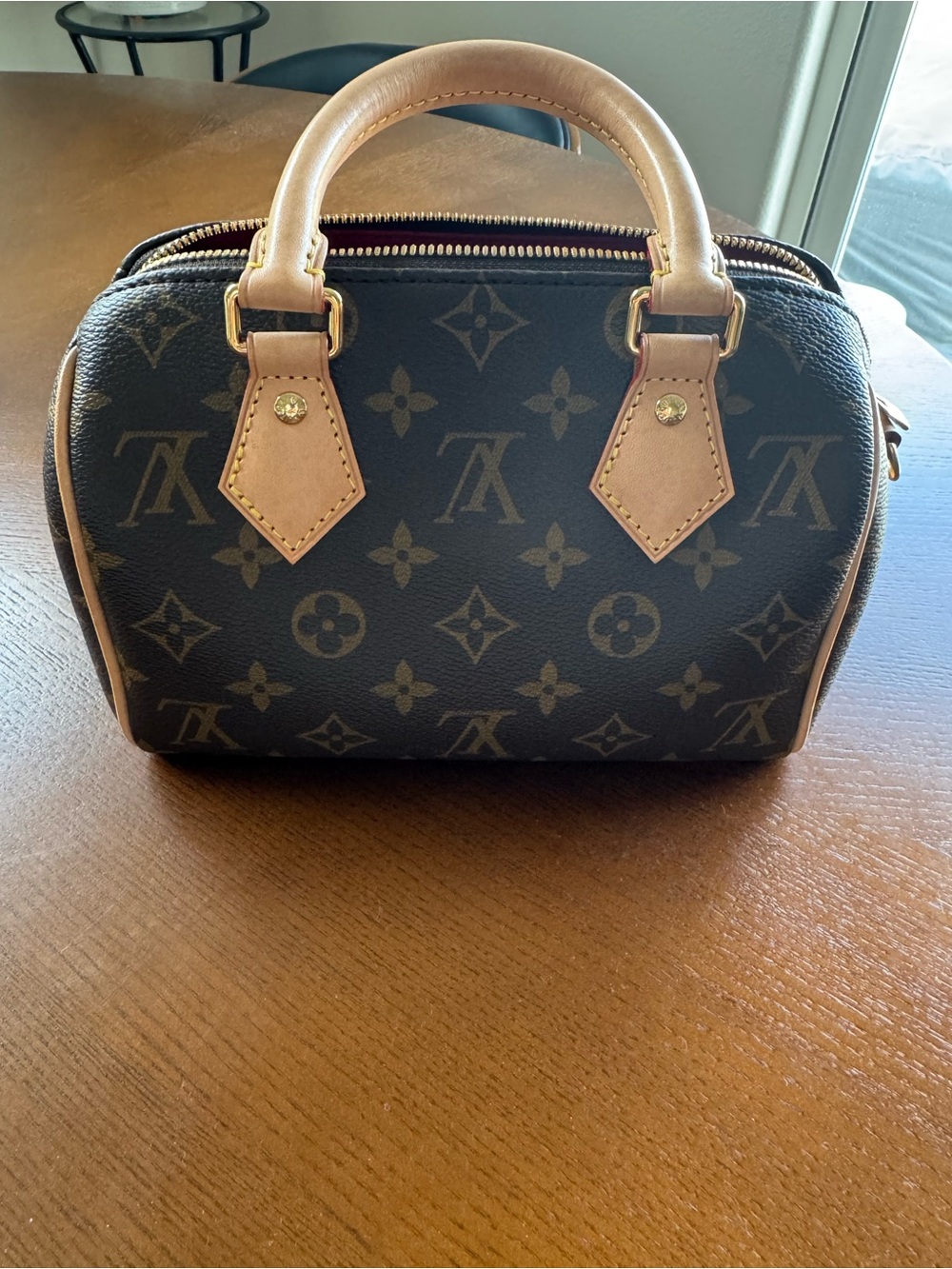 Louis Vuitton Monogram Mini Satchel - Brown with Tan Trim